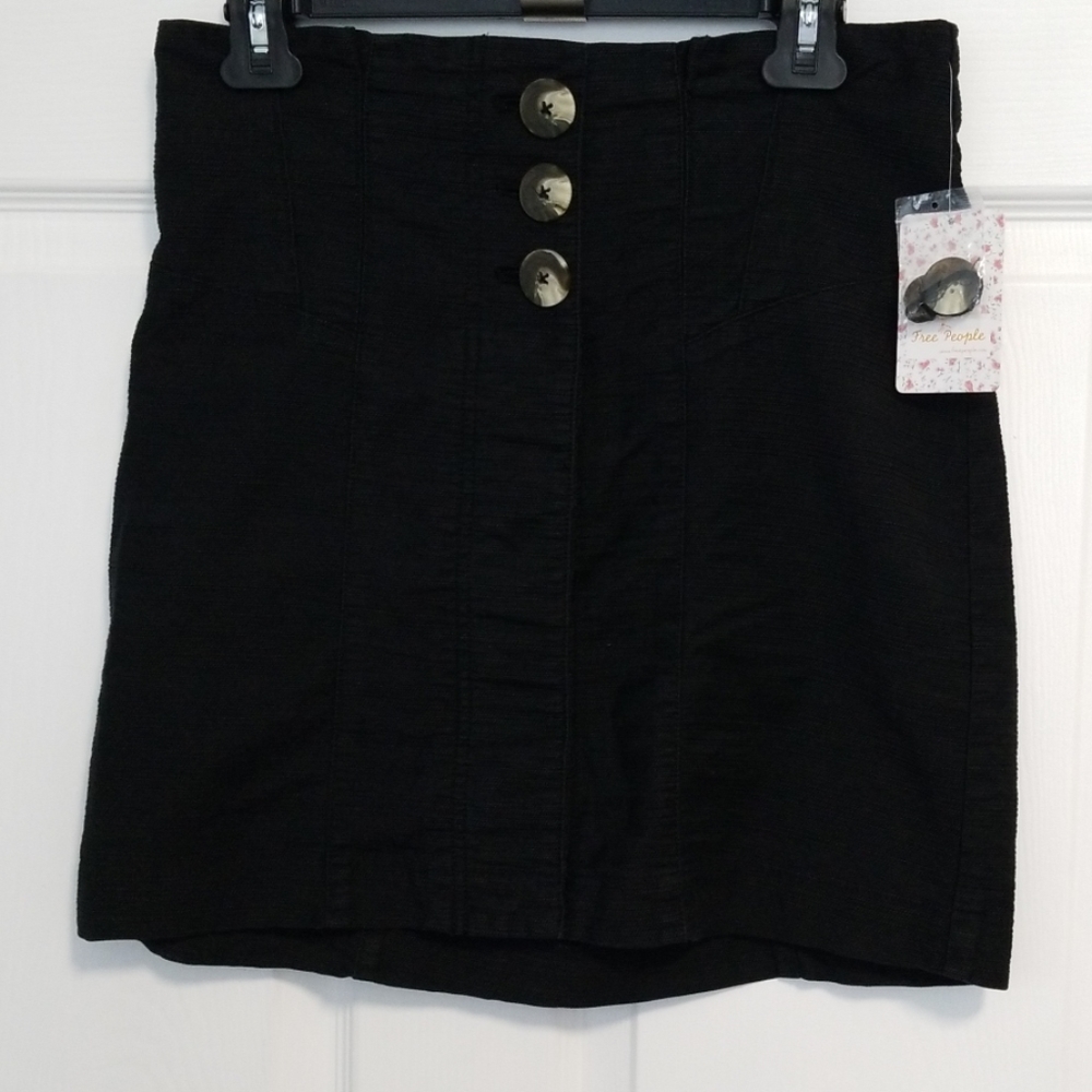 Free People Skirt Miniskirt Black Size 6 and 8